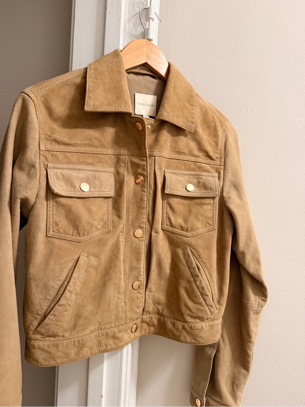 Suede Jacket in Tan
